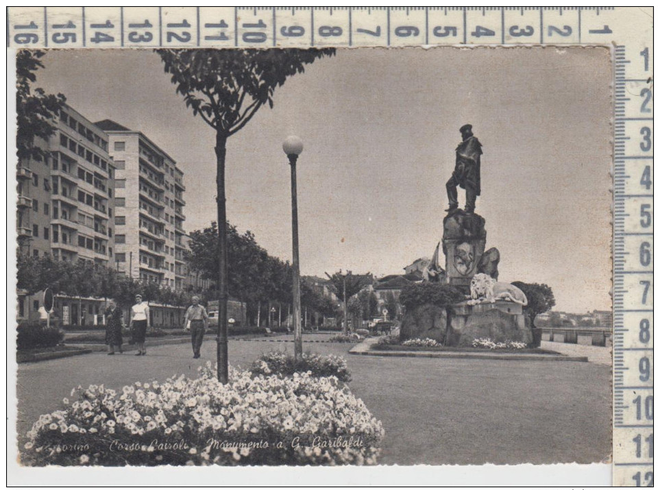 Torino  Corso Cairoli  E Monumento A G. Garibaldi  1959  Vg - Autres Monuments, édifices