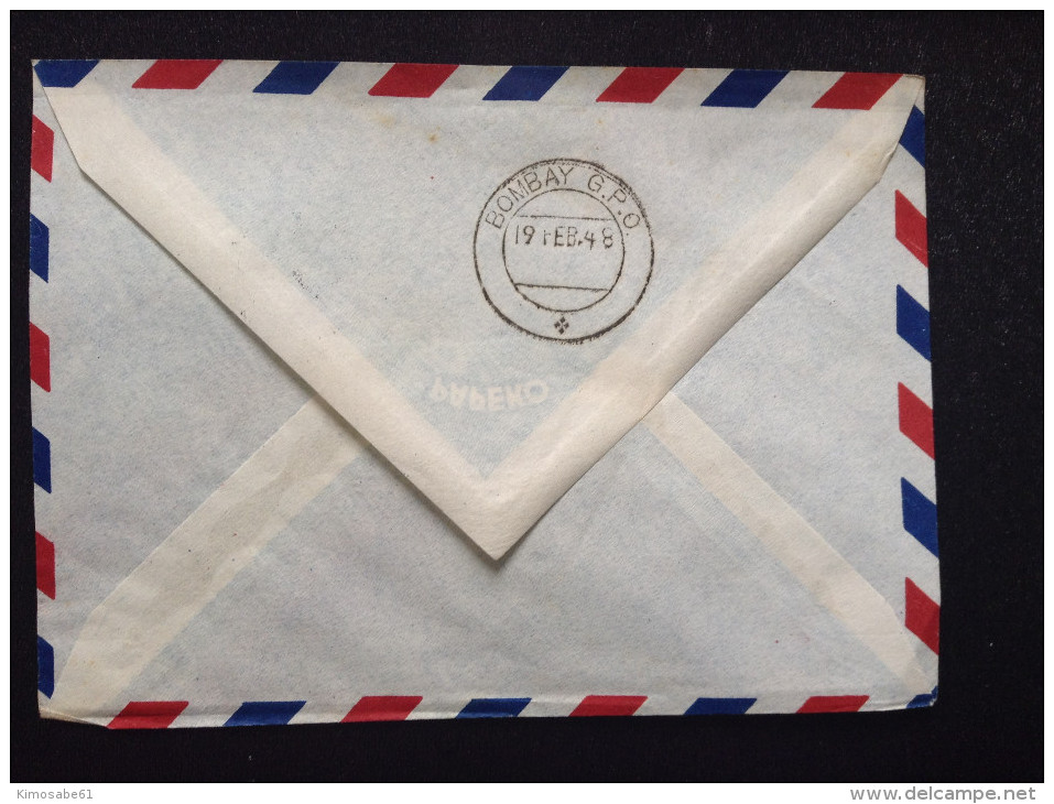 Czechoslovakia, 1948 First Flight (Praha-Bombay) Air Mail Cover. - Corréo Aéreo