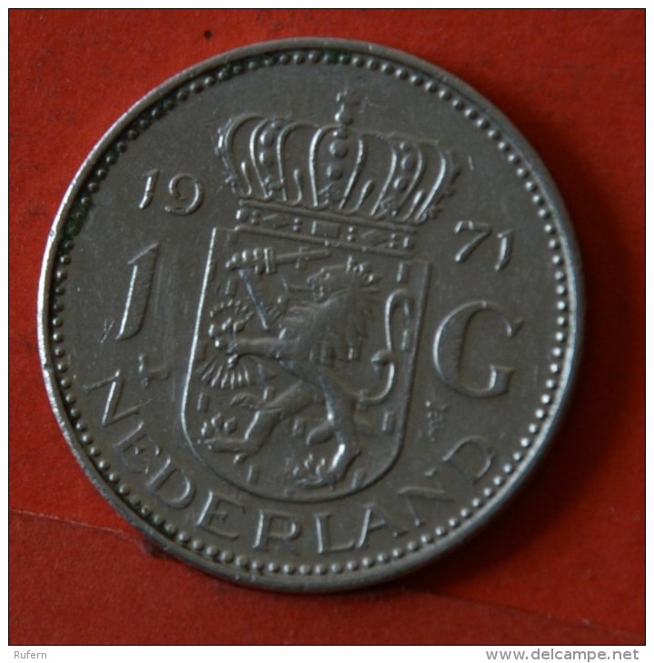 NETHERLAND  1  GULDEN  1971   KM# 184a  -    (Nº04767) - 1948-1980 : Juliana