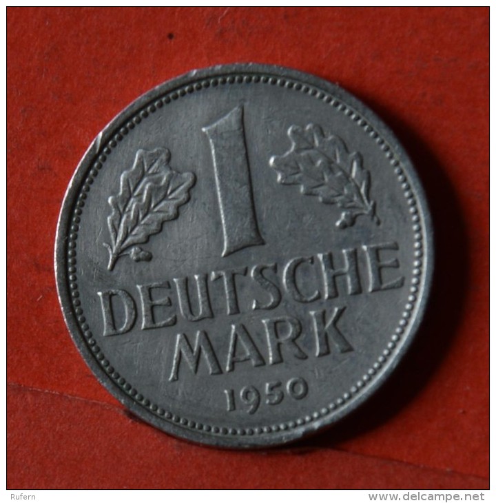 GERMANY FEDERAL REPUBLIC  1  MARK  1950 F   KM# 110  -    (Nº04781) - 1 Marco