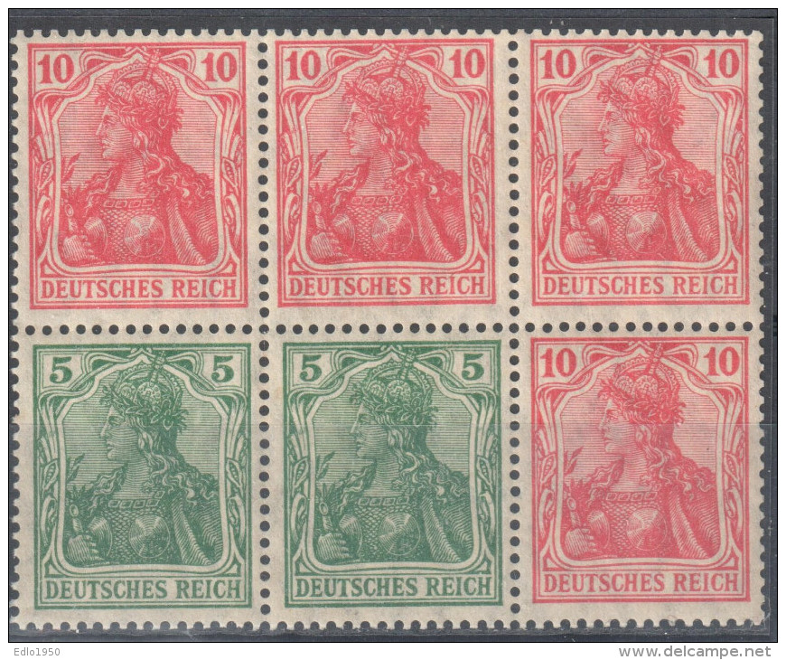 Deutsches Reich Zusammendruck Mi  H - Blatt 27 ** - Siehe Scan - Postzegelboekjes
