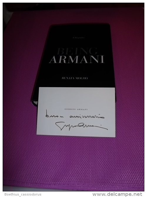 BEING ARMANI RENATA MOLHO Avec CARTE D'ENVOI SIGNEE PAR ARMANI - Fashion