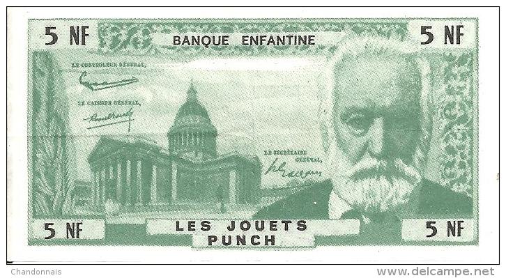 (L114)   Billet De Banque Enfantine Jouets Punch (5 NF) Victor Hugo  Jeu - Fictifs & Spécimens