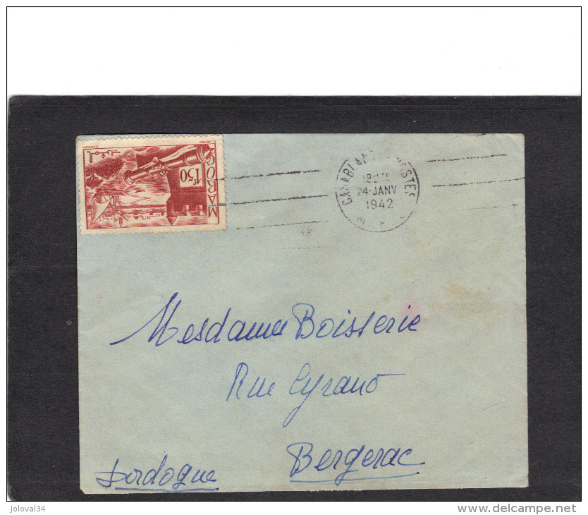 Lettre Du Maroc 1942 Pour Bergerac France - Lettres & Documents