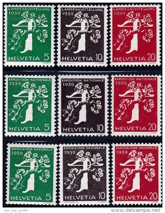 Schweiz 1939 Landi Satz Rollenmarken Ohne Kontroll Nummern - Rollen