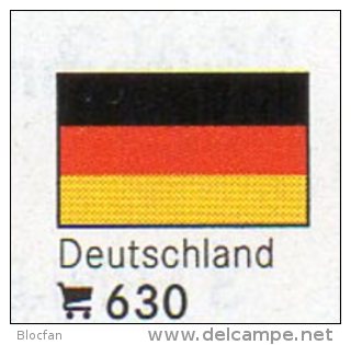 6 Flaggen-Sticker Deutschland In Farbe Pack 7€ Zur Kennzeichnung Von Alben Firma LINDNER #630 BRD Flag Of New Germany D - Alben, Binder & Blätter