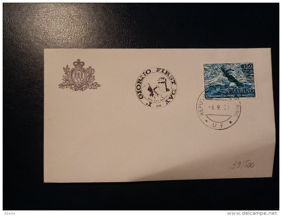 39/500A      FDC  SAN MARINO - Ski Nautique