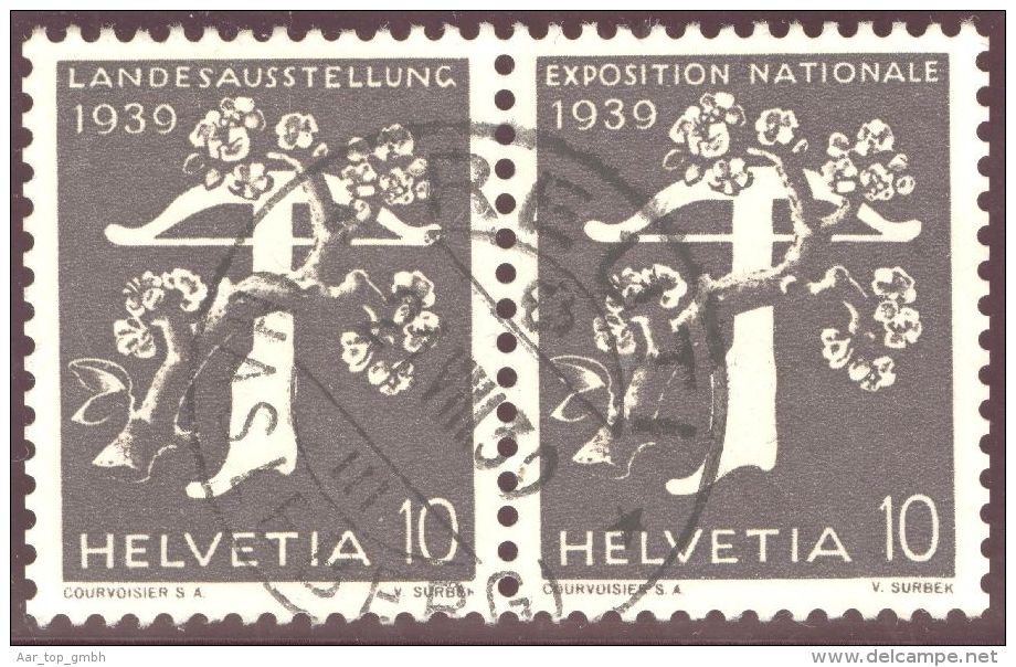 Heimat BE REUTI 1939-08-21 Vollstempel Zu#Z26d - Se-Tenant