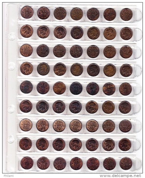 COLLECTION BIEN AVANCEE DU 50 Et 20 Centimes DU TYPE MINEUR EN BRONZE, TOUTES (QUASI?) SONT UNC + VRAC 4,7 Kg. (4) - Collections