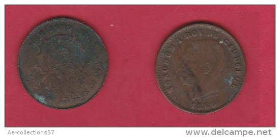 CAMBODGE //  10 CENTIMES 1860   //  ETAT B/TB - Cambodia