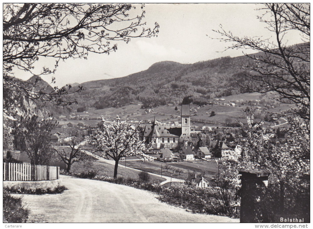 SUISSE,SCHWEIZ,SVIZZERA,SWITZERLAND,HELVETIA,SWISS ,SOLEURE,BALSTHAL EN 1960,thal,dunnern,printem Ps,arbre Fleuri - Balsthal