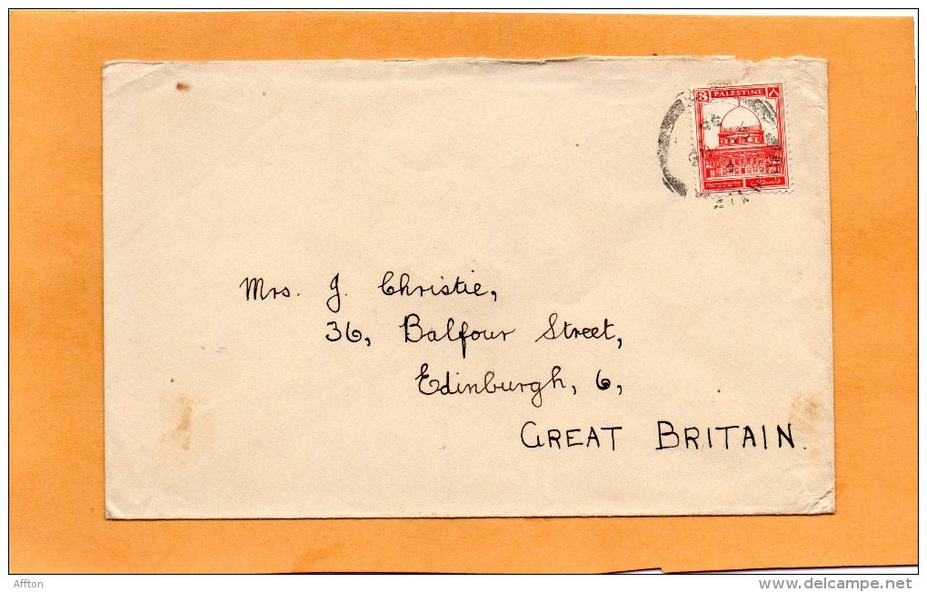 Palestine Old Cover Mailed To UK - Palestina