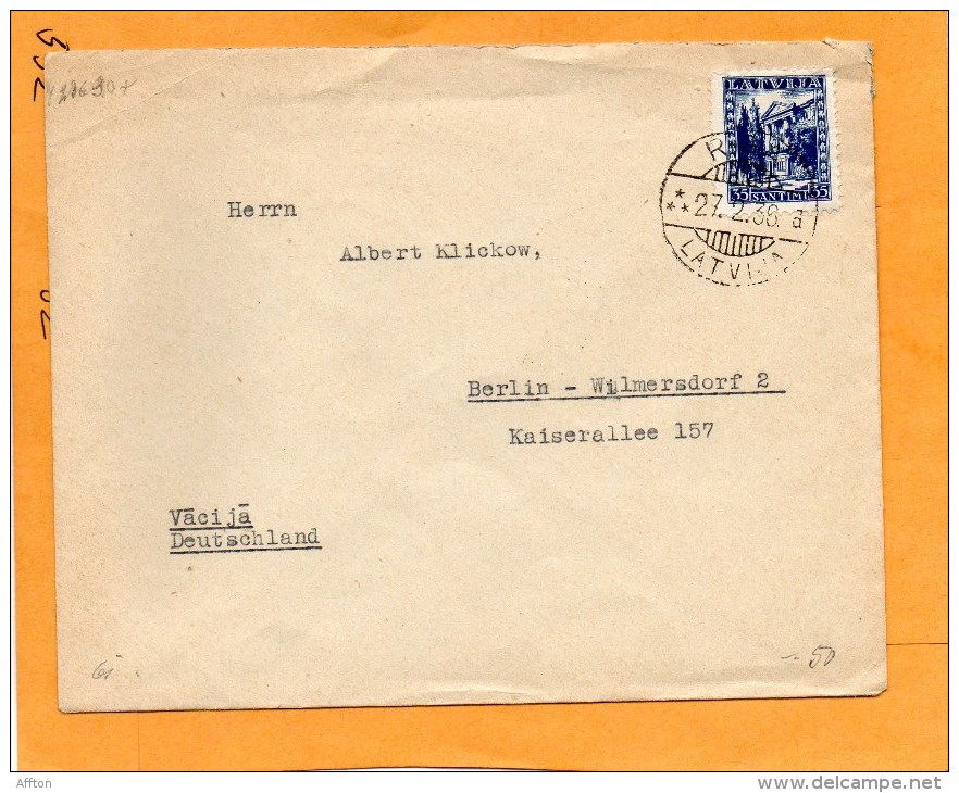 Latvia 1936 Cover Mailed To Germany - Lettonie