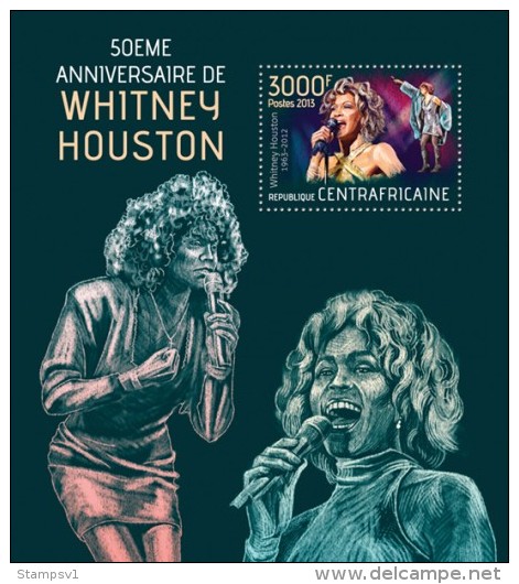 Central African Republic. 2013 Whitney Houston. (418b) - Chanteurs