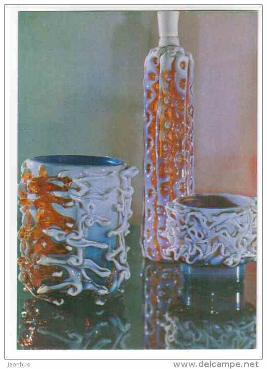 Decorative Vase Winter By V. Shevchenko - Glass Items - 1973 - Russia USSR - Unused - Autres & Non Classés