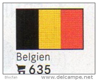 6 Flaggen-Sticker Belgien In Farbe Pack 7€ Zur Kennzeichnung Von Alben Und Sammlungen Firma LINDNER #635 Flag Of BELGICA - Album, Raccoglitori & Fogli