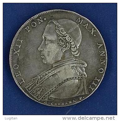 MEDAGLIA - MOLTO RARA - LEO XII PON. MAX. ANNO III - G. CERBARA - AUXILIUM DE SANCTO - 1825 - Other & Unclassified