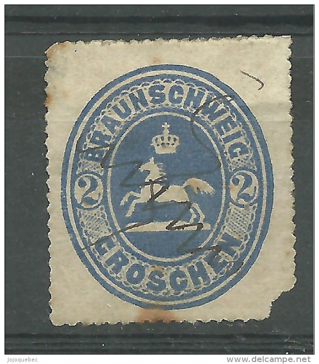 L'Allemagne Brunswick Oblitérér, No: 14, Coté 165 Euros, Y & T,  USED - Brunswick