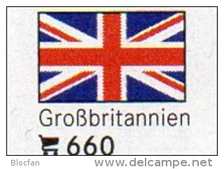 6 Flaggen-Sticker Großbritannin In Farbe Pack 7€ Zur Kennzeichnung Von Alben+Sammlung Firma LINDNER #660 Flag Of Britain - Alben, Binder & Blätter