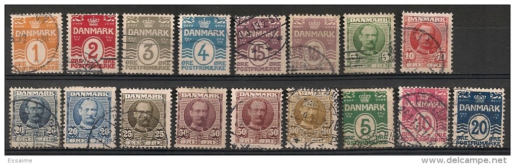 Danemark, Danmark. 1905-1912. Entre N° 48 Et 67. Oblit. - Usado