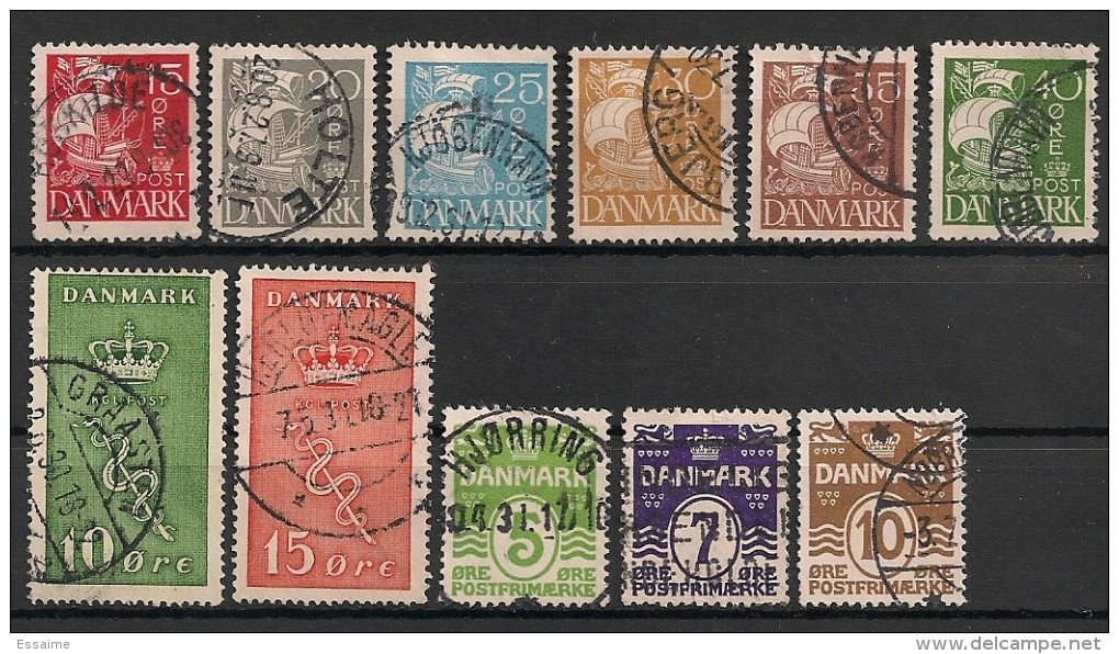 Danemark, Danmark. 1927-1930.  N° 181-191,193-195. Oblit. - Used Stamps