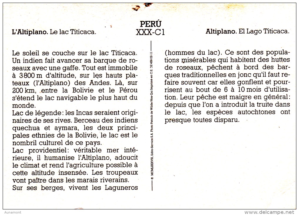 Peru--Le Lac, Titicaca - Geografía