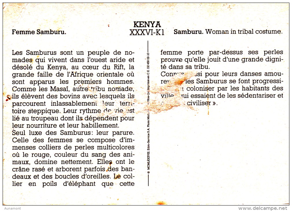 Kenya--Femme Samburu - Géographie