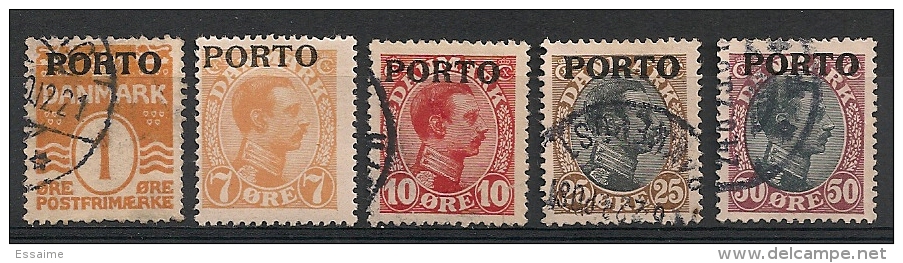 Danemark, Danmark. Taxe. 1921.  Entre N° 1 Et 7. Oblit. Et Neuf * MH. - Postage Due