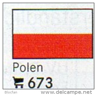 6 Flaggen-Sticker Polen In Farbe Pack 7€ Zur Kennzeichnung Von Alben+Sammlung Firma LINDNER #673 Flag Of Polska Republik - Album, Raccoglitori & Fogli