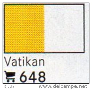 6 Flaggen-Sticker Vatikan In Farbe Pack 4€ Zur Kennzeichnung Von Alben Und Sammlung Firma LINDNER #648 Flag Of VATICANO - Ohne Zuordnung