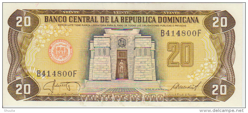 Dominicana 20 Pesos 1987 Pick 120 UNC - Dominicaine