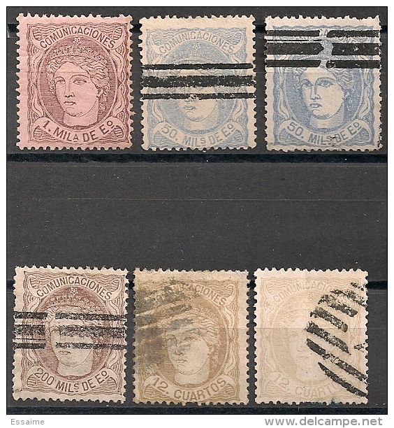 Espagne Espana. 1870. N° 102,107,109,113 . Oblit. - Used Stamps