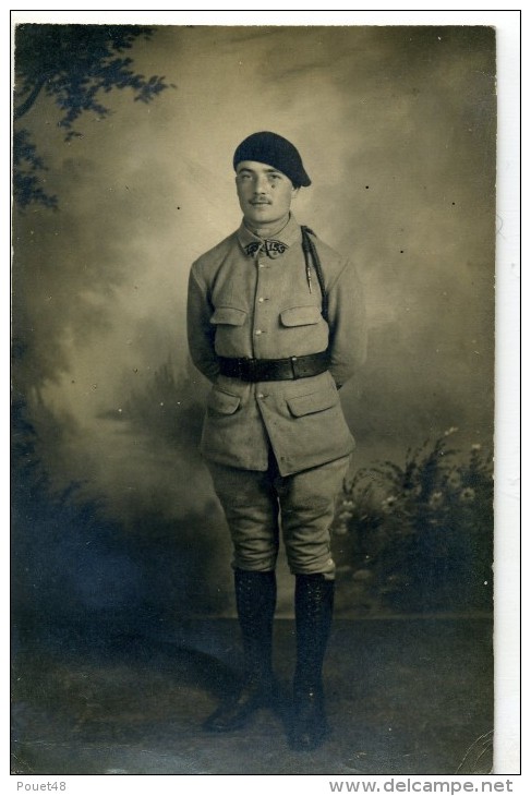 38 - GRENOBLE - Photo Carte De Chasseurs Alpins , 159 Sur Le Col - Grenoble