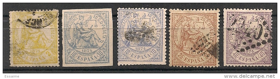 Espagne Espana. 1874. N° 141,143,145,146. Oblit. - Used Stamps