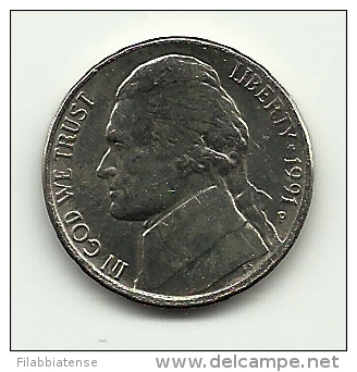 1991 - Stati Uniti 5 Cents   P    ------ - 1938-…: Jefferson