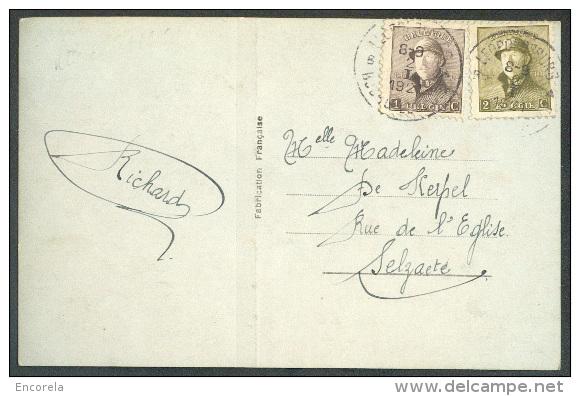 N°165-166 Obl. Sc LEOPOLDSBURG Sur C.V. Du 2-I-1921 Vers Selzaete - 9687 - 1919-1920  Cascos De Trinchera