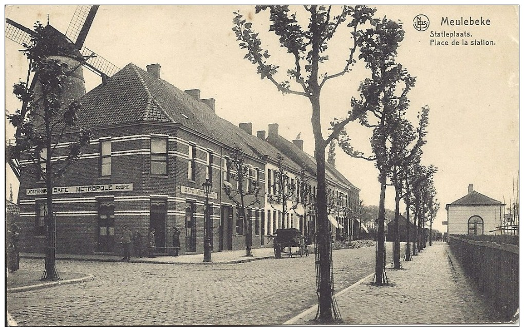 MEULEBEKE - Statieplaats - Place De La Station - Molen - Moulin - Meulebeke