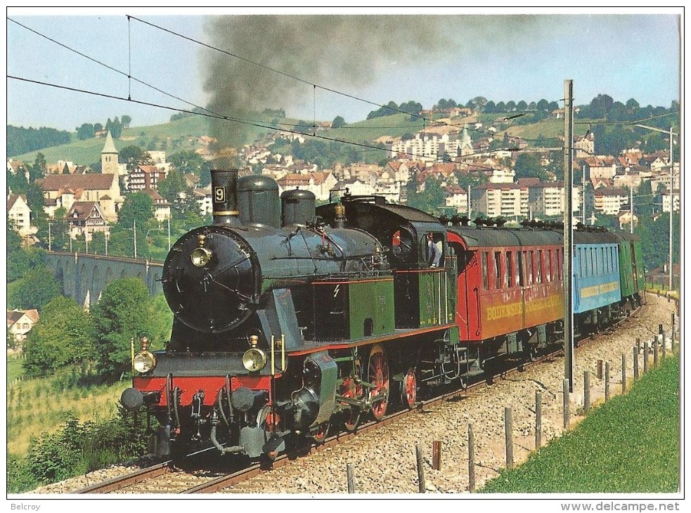 TRAIN Suisse - EISENBAHN Schweiz - HERISAU - "Amor-Express" Der Bodensee-Toggenburg-Bahn - Locomotive-vapeur Eb 3/5, BT9 - Trains