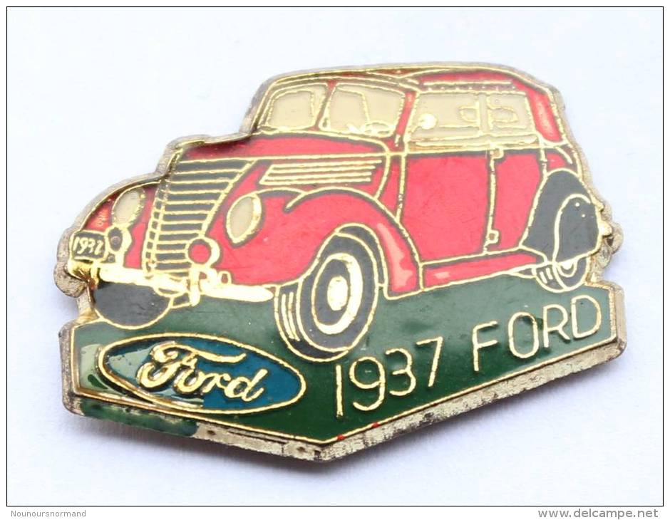 Pin's  FORD 1937 - Logo - La Voiture Ancienne -   D119 - Ford