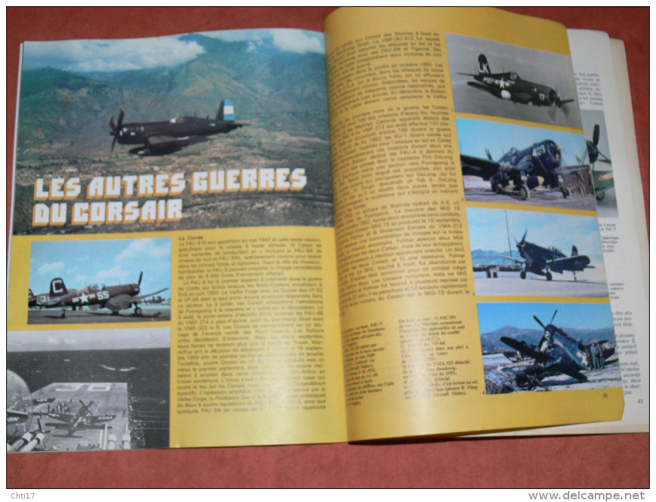 AVION GUERRE WW1 CHASSEUR  BOMBARDIER  CHANCE VOUGHT F4U CORSAIR MAQUETTES ET UNIFORMES  EDITIONS ATLAS  EN 1980