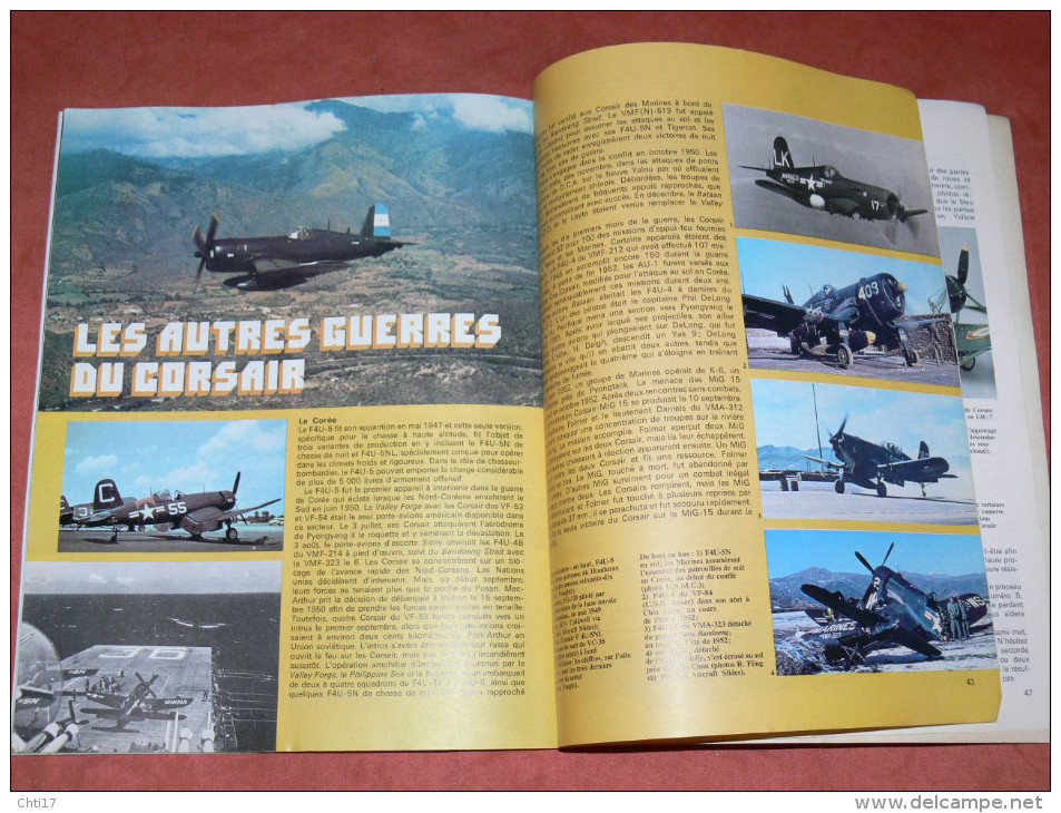 AVION GUERRE WW1 CHASSEUR  BOMBARDIER  CHANCE VOUGHT F4U CORSAIR MAQUETTES ET UNIFORMES  EDITIONS ATLAS  EN 1980