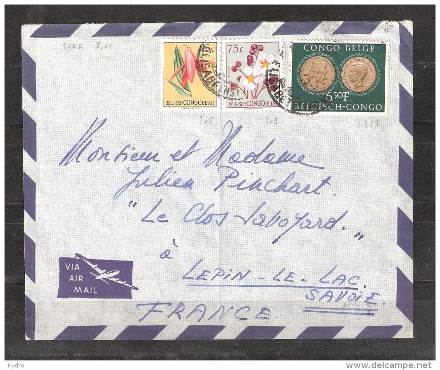 Lettre D´ Elisabethville Vers La France - Storia Postale