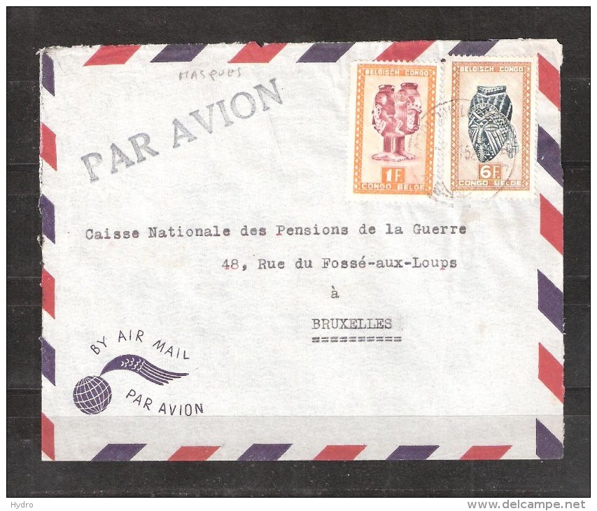 Lettre De Léopoldville Vers La Belgique - Storia Postale