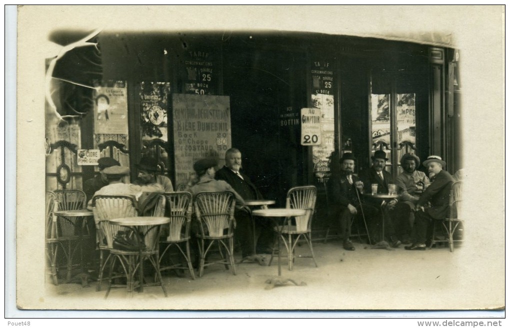 Photo Carte - TERRASSE DE CAFE  - à Identifier - - A Identifier