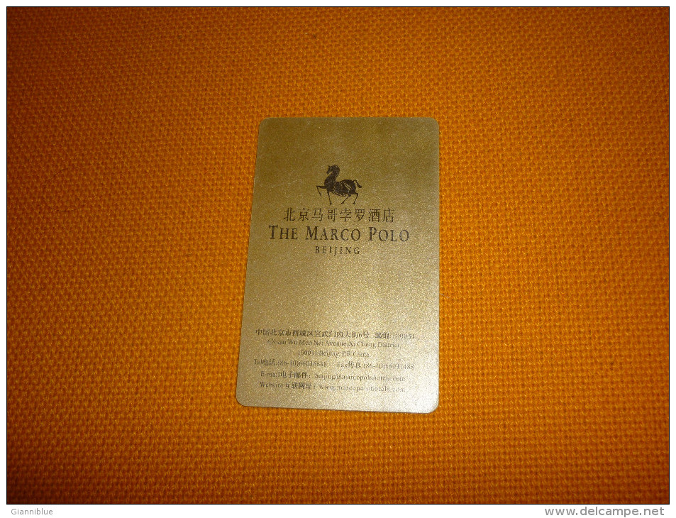 China - Beijing Marco Polo Hotel Magnetic Key Card (horse/chess Related) - Tarjetas De Casino