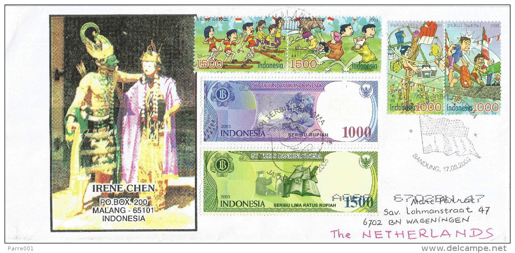 Indonesia 2003 Malang Banknote Comics Children Sport Games Cover - Indonesië