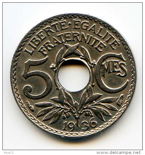 5 Centimes  "Lindauer" 1936   SPL+ - 5 Centimes