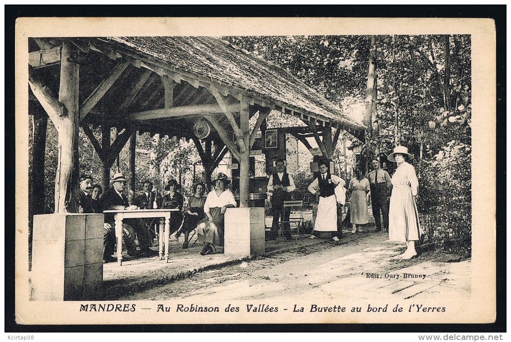 MANDRES . Au Robinson Des Vallées - La Buvette Au Bord De L'Yerres . - Autres & Non Classés