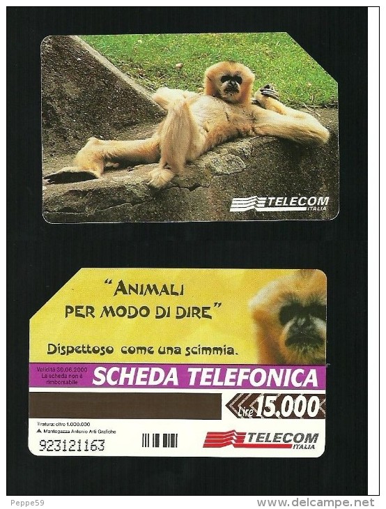 841 Golden - Animali Per Modo Di Dire - Scimmia Da Lire 15.000 Telecom - Pubbliche Pubblicitarie