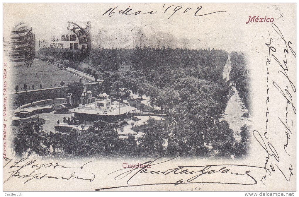 G)1902 MEXICO, 1 & 3 CENTS, POSTCARD CIRCULATED FROM MEXICO TO BERLIN, CHAPULTEPEC VIEW, XF - Mexiko